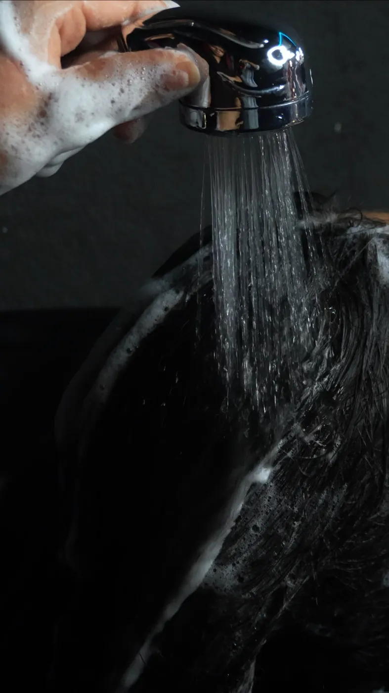 Lavado de cabello durante un tratamiento